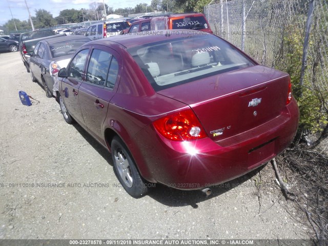 1G1AL58F987123177 - 2008 CHEVROLET COBALT LT MAROON photo 3