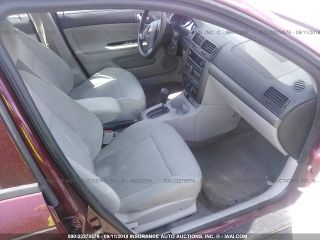 1G1AL58F987123177 - 2008 CHEVROLET COBALT LT MAROON photo 5