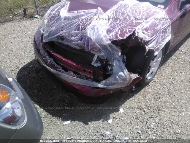 1G1AL58F987123177 - 2008 CHEVROLET COBALT LT MAROON photo 6