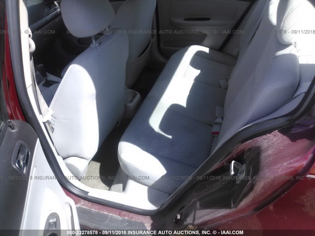 1G1AL58F987123177 - 2008 CHEVROLET COBALT LT MAROON photo 8