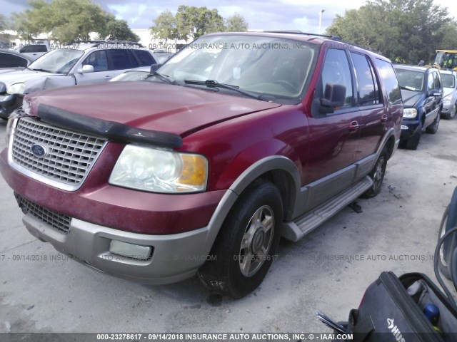 1FMPU17L54LA94305 - 2004 FORD EXPEDITION EDDIE BAUER RED photo 2