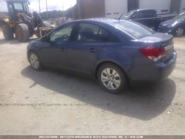 1G1PA5SH2D7113725 - 2013 CHEVROLET CRUZE LS BLUE photo 3