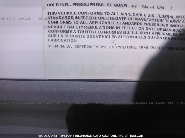 5SFEB2920BE213615 - 2011 HEARTLAND TRAILRUNNER  Белгісіз фото 9