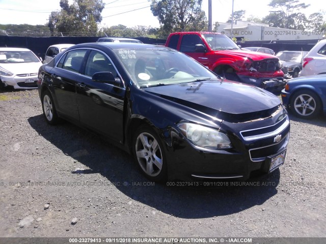 1G1ZG57KX94269161 - 2009 CHEVROLET MALIBU LS BLACK photo 1