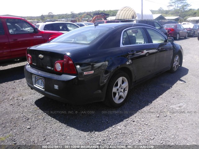 1G1ZG57KX94269161 - 2009 CHEVROLET MALIBU LS BLACK photo 4