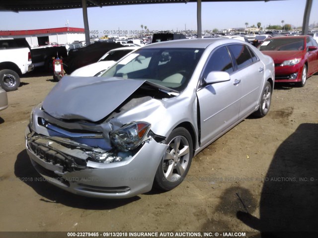 1G1ZC5E05CF357091 - 2012 CHEVROLET MALIBU 1LT SILVER photo 2