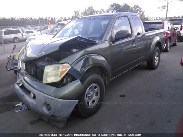 1N6BD06T45C451546 - 2005 NISSAN FRONTIER KING CAB XE GREEN photo 2