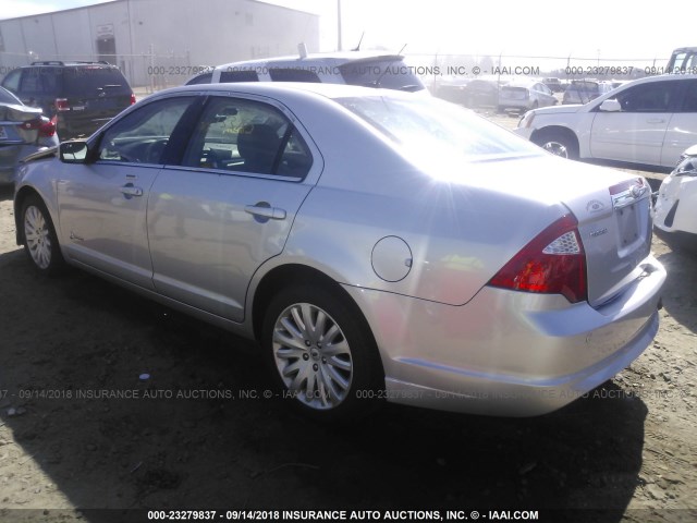 3FADP0L38CR167378 - 2012 FORD FUSION HYBRID SILVER photo 3