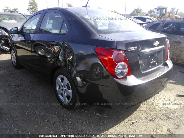 1G1JA5SH4D4193116 - 2013 CHEVROLET SONIC LS 黑色 照片 3