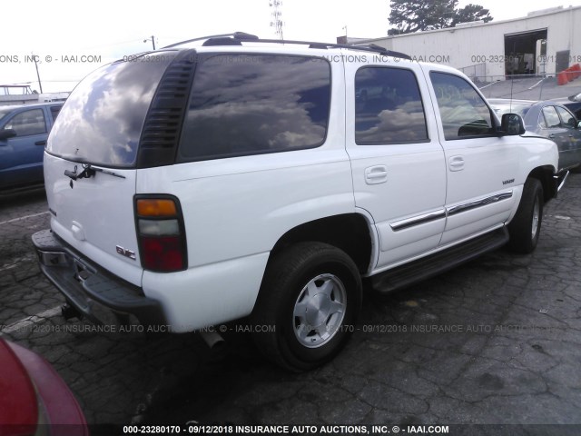 1GKEC13Z74R283967 - 2004 GMC YUKON WHITE photo 4