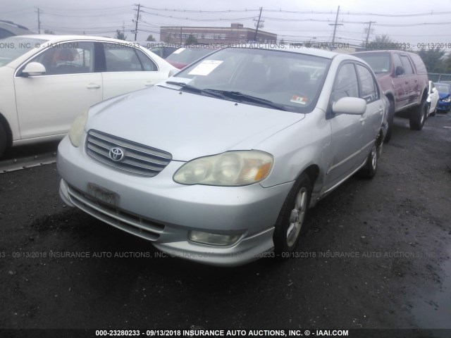 2T1BR32E83C025408 - 2003 TOYOTA COROLLA CE/LE/S SILVER photo 2