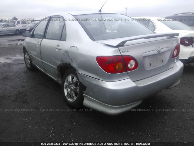 2T1BR32E83C025408 - 2003 TOYOTA COROLLA CE/LE/S SILVER photo 3