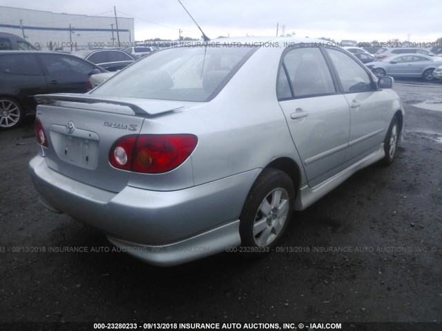 2T1BR32E83C025408 - 2003 TOYOTA COROLLA CE/LE/S SILVER photo 4