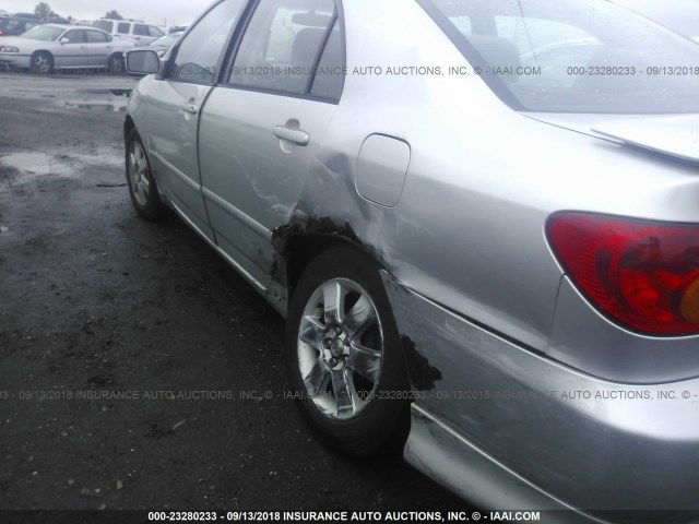 2T1BR32E83C025408 - 2003 TOYOTA COROLLA CE/LE/S SILVER photo 6