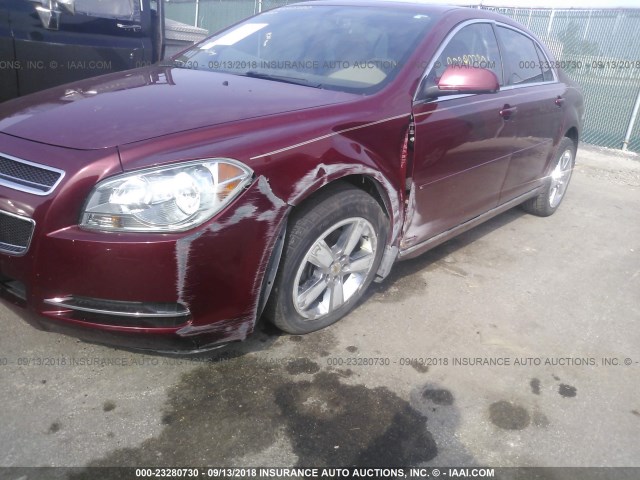 1G1ZD5E14BF162586 - 2011 CHEVROLET MALIBU 2LT RED photo 6