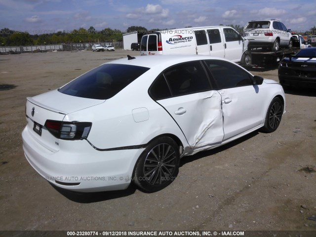 3VWB17AJ0GM414955 - 2016 VOLKSWAGEN JETTA SPORT WHITE photo 4