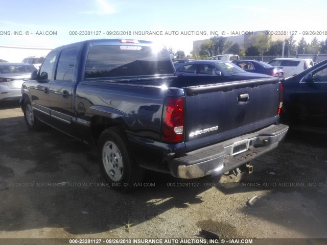 2GCEC13T661121587 - 2006 CHEVROLET SILVERADO C1500 BLUE photo 3