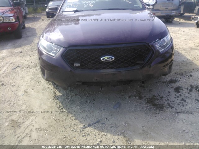 1FAHP2MK0FG164053 - 2015 FORD TAURUS POLICE INTERCEPTOR MAROON photo 6