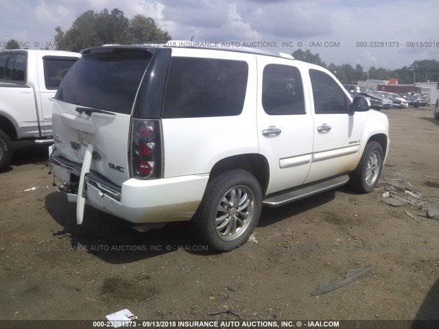 1GKFK63887J299190 - 2007 GMC YUKON DENALI WHITE photo 4