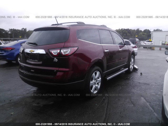 1GNKRGKD8HJ230471 - 2017 CHEVROLET TRAVERSE LT RED photo 4