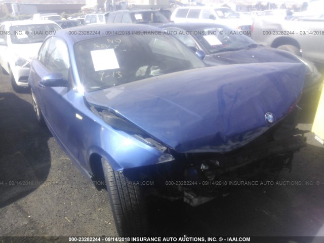 WBAUP73589VK76307 - 2009 BMW 128 I BLUE photo 1