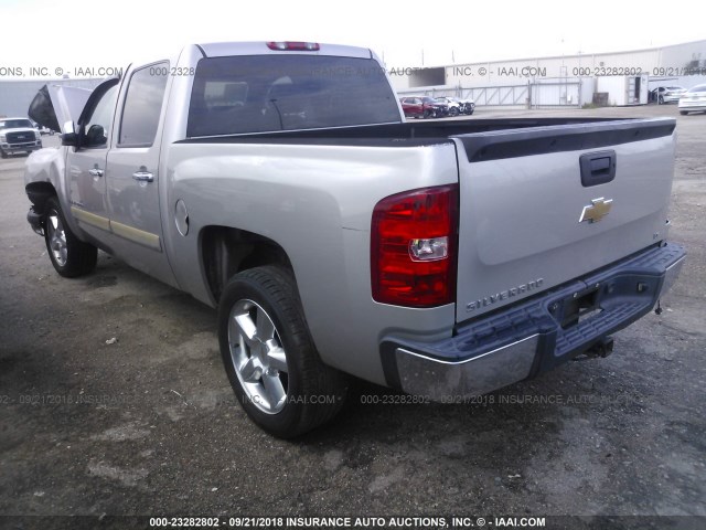 3GCEC13C37G501740 - 2007 CHEVROLET SILVERADO C1500 CREW CAB SILVER photo 3