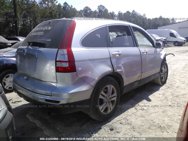 5J6RE3H72AL030428 - 2010 HONDA CR-V EXL SILVER photo 4