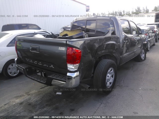 5TFAX5GNXHX075287 - 2017 TOYOTA Tacoma DOUBLE CAB/SR/SR5 GRAY photo 4