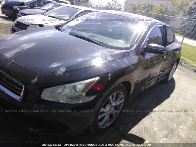 1N4AA5AP1CC807176 - 2012 NISSAN MAXIMA S/SV BLACK photo 2