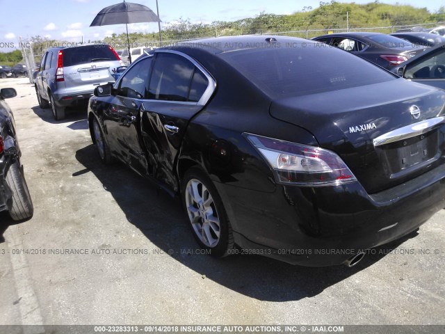 1N4AA5AP1CC807176 - 2012 NISSAN MAXIMA S/SV BLACK photo 3