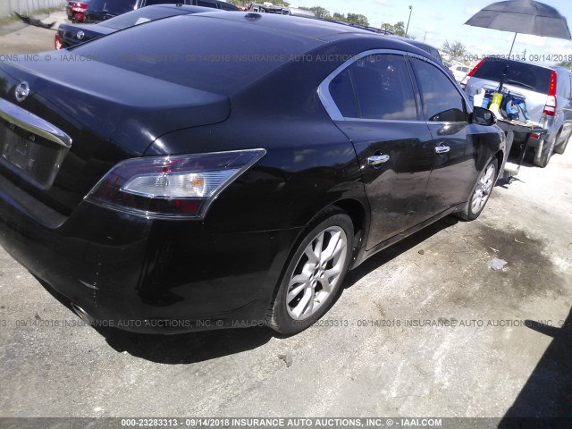 1N4AA5AP1CC807176 - 2012 NISSAN MAXIMA S/SV BLACK photo 4