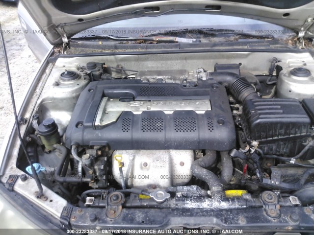 KMHDN55D42U042660 - 2002 HYUNDAI ELANTRA GLS/GT SILVER photo 10