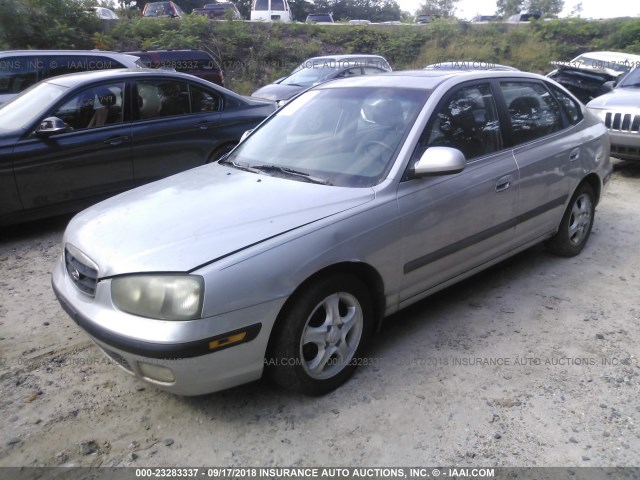 KMHDN55D42U042660 - 2002 HYUNDAI ELANTRA GLS/GT SILVER photo 2