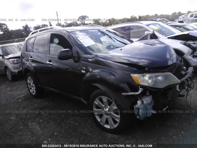 JA4MS41X08Z001875 - 2008 MITSUBISHI OUTLANDER XLS BLACK photo 1