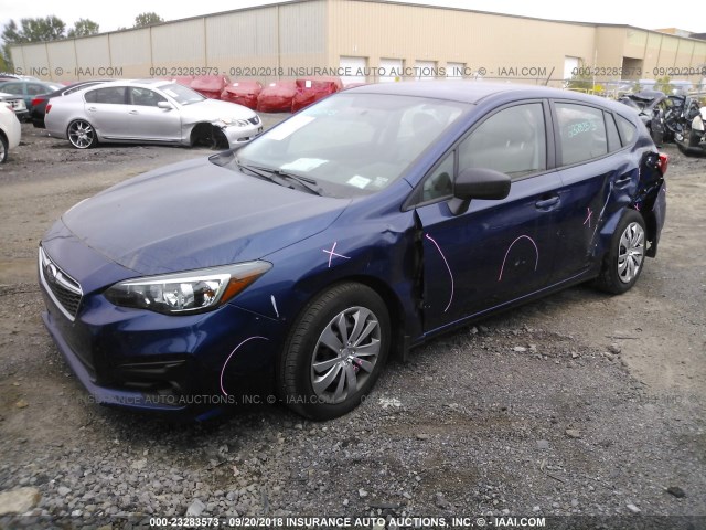 4S3GTAA65H3748512 - 2017 SUBARU IMPREZA BLUE photo 2