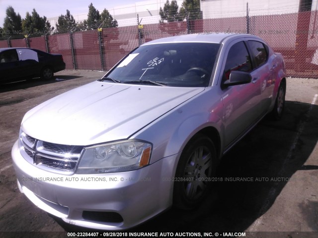 1B3BD4FB0BN606192 - 2011 DODGE AVENGER EXPRESS SILVER photo 2