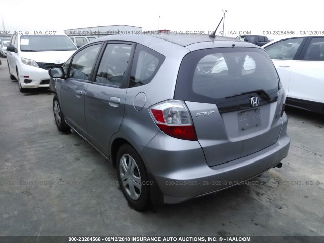 JHMGE8H26AC034866 - 2010 HONDA FIT GRAY photo 3