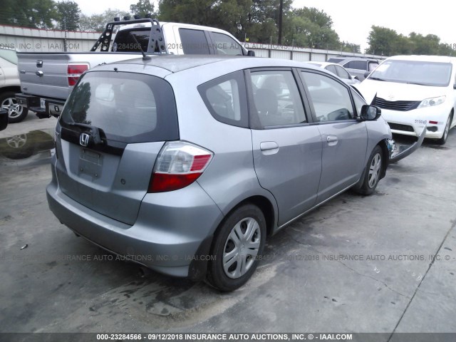 JHMGE8H26AC034866 - 2010 HONDA FIT GRAY photo 4