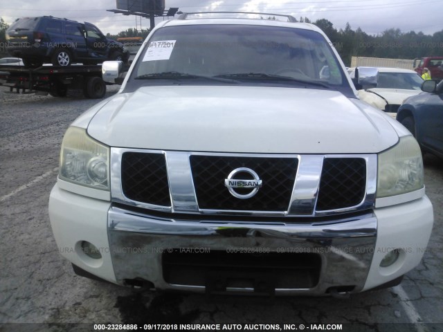 5N1AA08B75N708226 - 2005 NISSAN ARMADA SE/LE WHITE photo 6