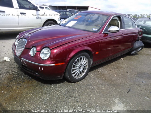 SAJWA01AX7FN76329 - 2007 JAGUAR S-TYPE RED photo 2