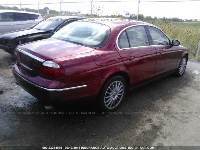 SAJWA01AX7FN76329 - 2007 JAGUAR S-TYPE RED photo 4