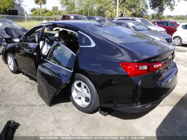 1G1ZB5ST3JF241144 - 2018 CHEVROLET MALIBU LS BLACK photo 3
