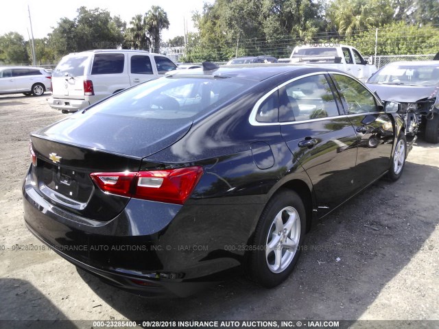 1G1ZB5ST3JF241144 - 2018 CHEVROLET MALIBU LS BLACK photo 4