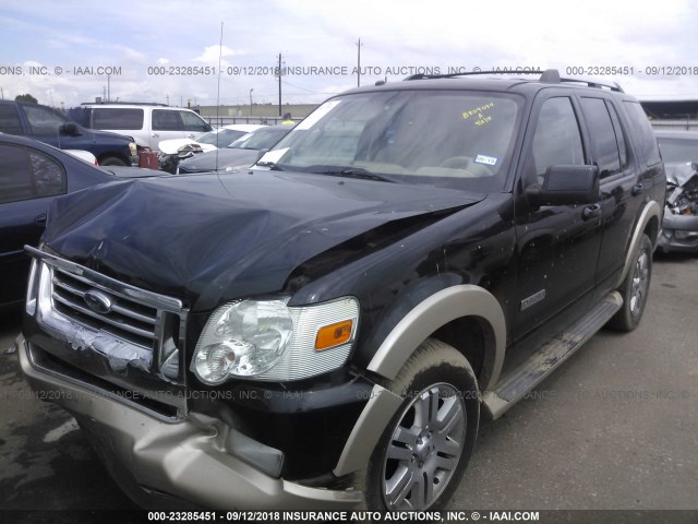 1FMEU64E77UA95299 - 2007 FORD EXPLORER EDDIE BAUER BLACK photo 2