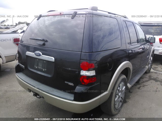 1FMEU64E77UA95299 - 2007 FORD EXPLORER EDDIE BAUER BLACK photo 4