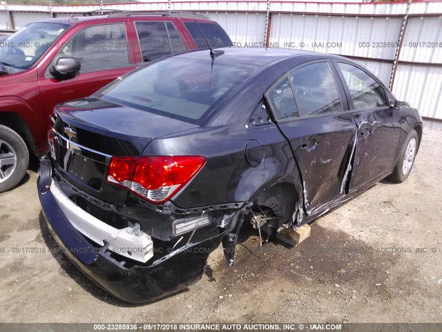 1G1PA5SH6E7436905 - 2014 CHEVROLET CRUZE LS BLACK photo 4