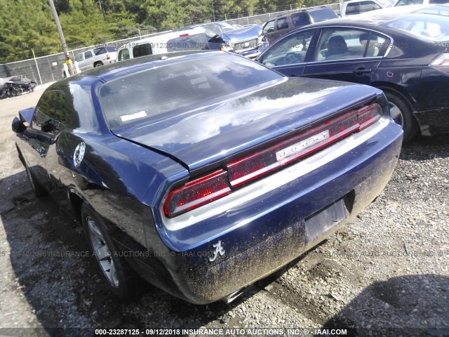 2C3CDYAG3DH676122 - 2013 DODGE CHALLENGER SXT BLUE photo 3