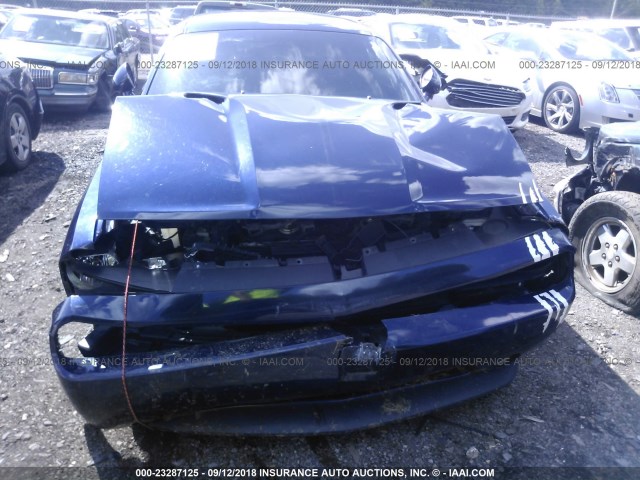 2C3CDYAG3DH676122 - 2013 DODGE CHALLENGER SXT BLUE photo 6