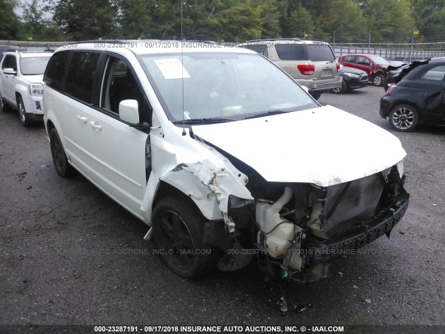 2C4RDGCG8DR611094 - 2013 DODGE GRAND CARAVAN SXT WHITE photo 1