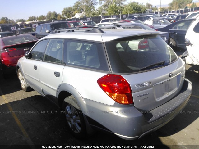 4S4BP61C156369241 - 2005 SUBARU LEGACY OUTBACK 2.5I SILVER photo 3